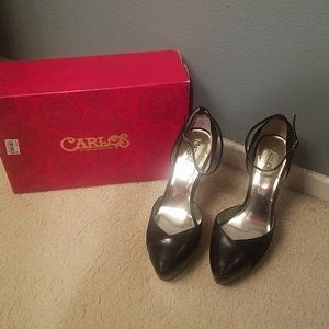 Gorgeous black suede and leather pumps